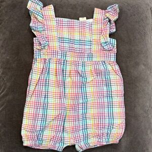 Tucker + Tate Colorful Plaid Girl’s Romper